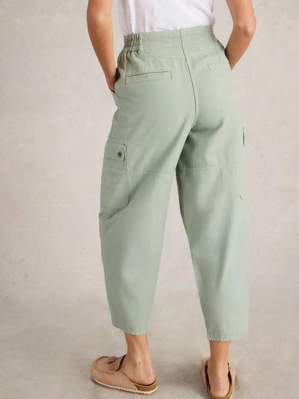 ANABEL SOFT BARREL CARGO LIGHT GREEN