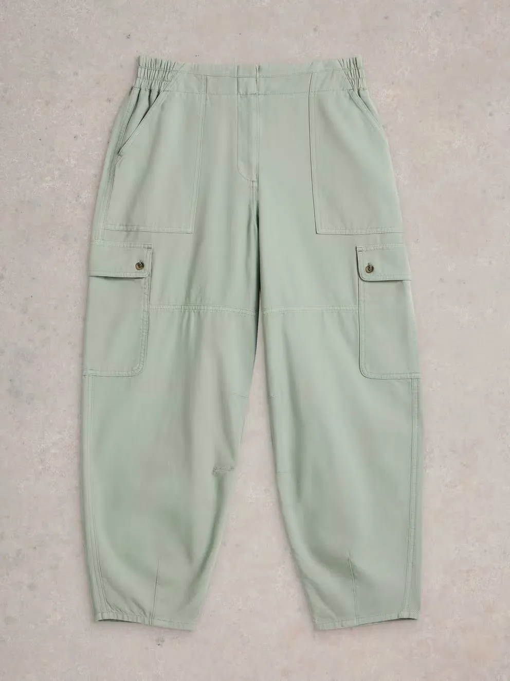 ANABEL SOFT BARREL CARGO LIGHT GREEN