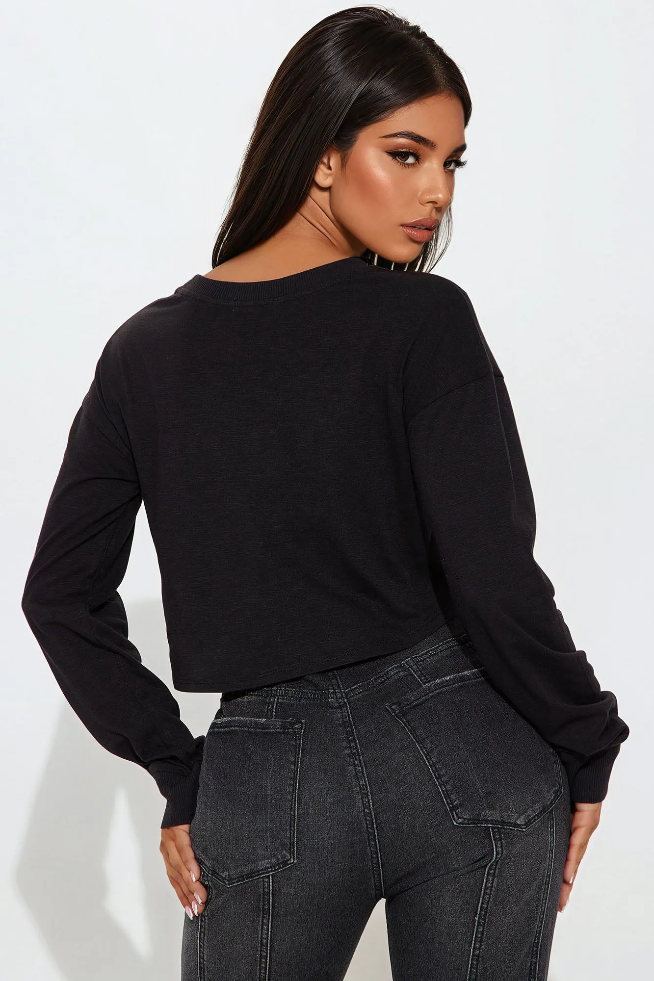 Anna Long Sleeve Top - Black