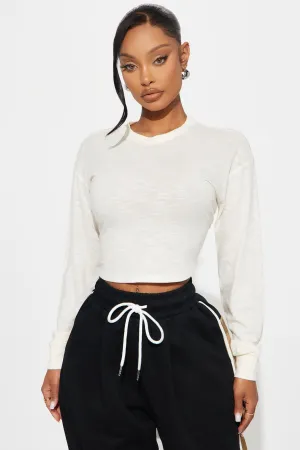 Anna Long Sleeve Top - Cream