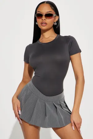 Aria Crew Neck Tee - Charcoal