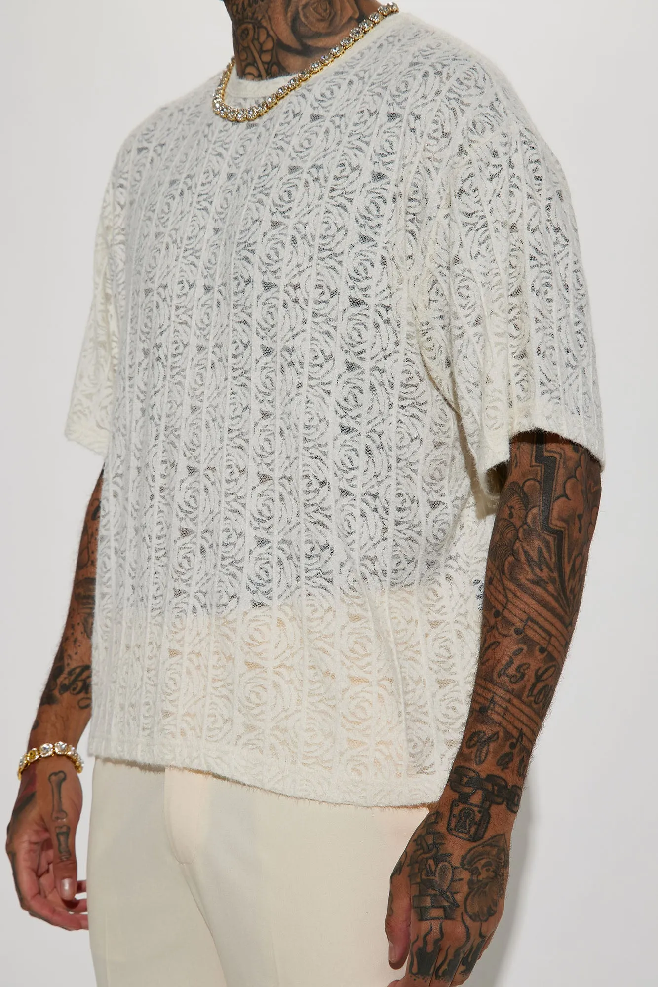 At First Glance Short Sleeve Crew Tee - Cream