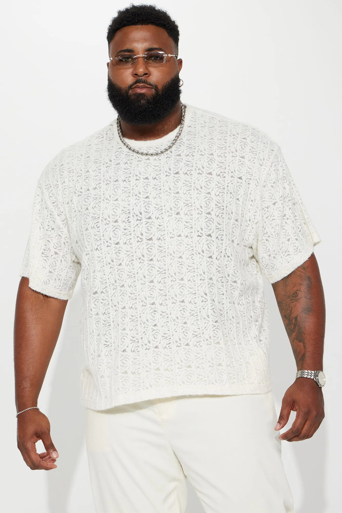 At First Glance Short Sleeve Crew Tee - Cream