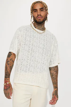 At First Glance Short Sleeve Crew Tee - Cream