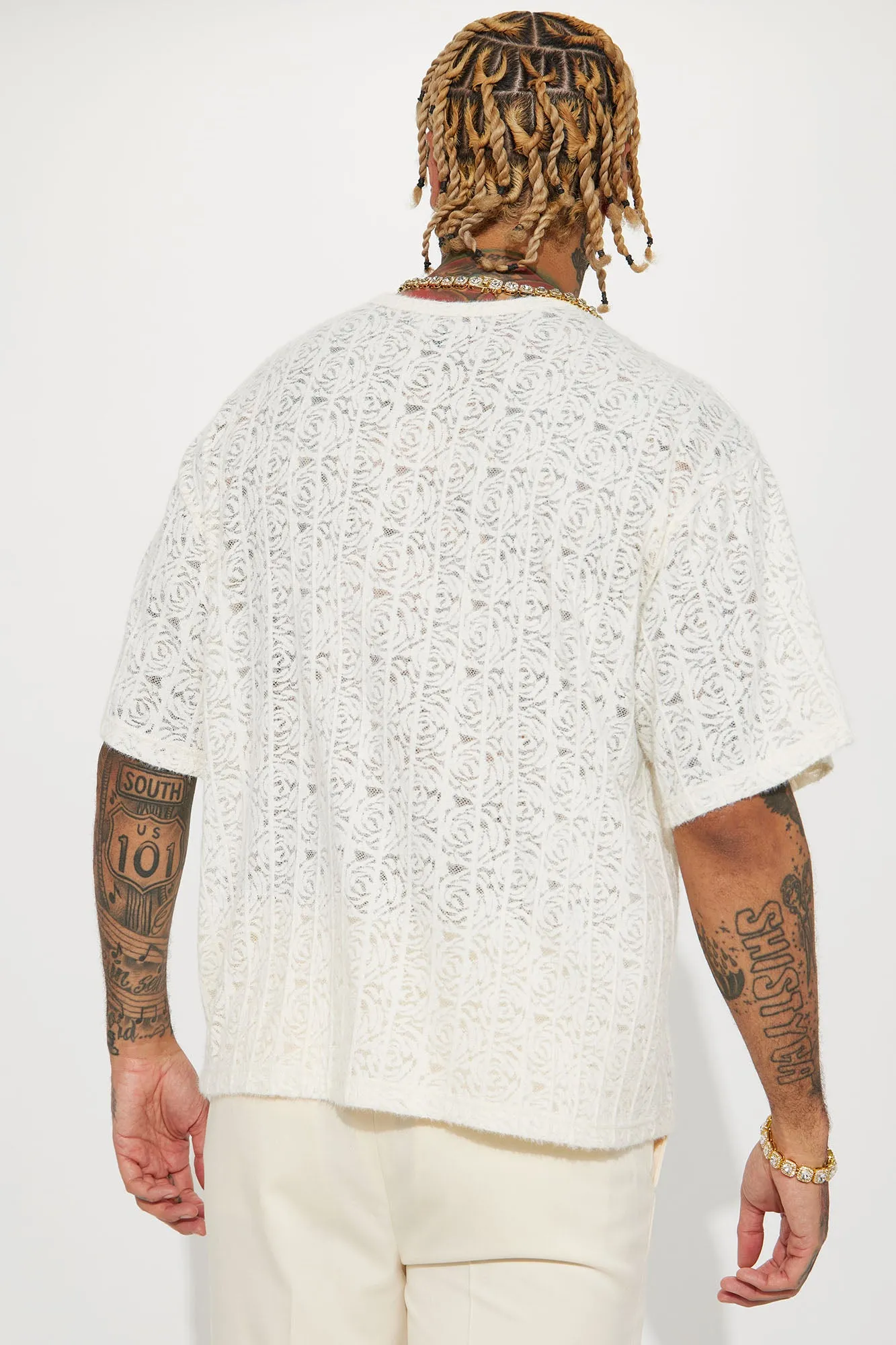 At First Glance Short Sleeve Crew Tee - Cream