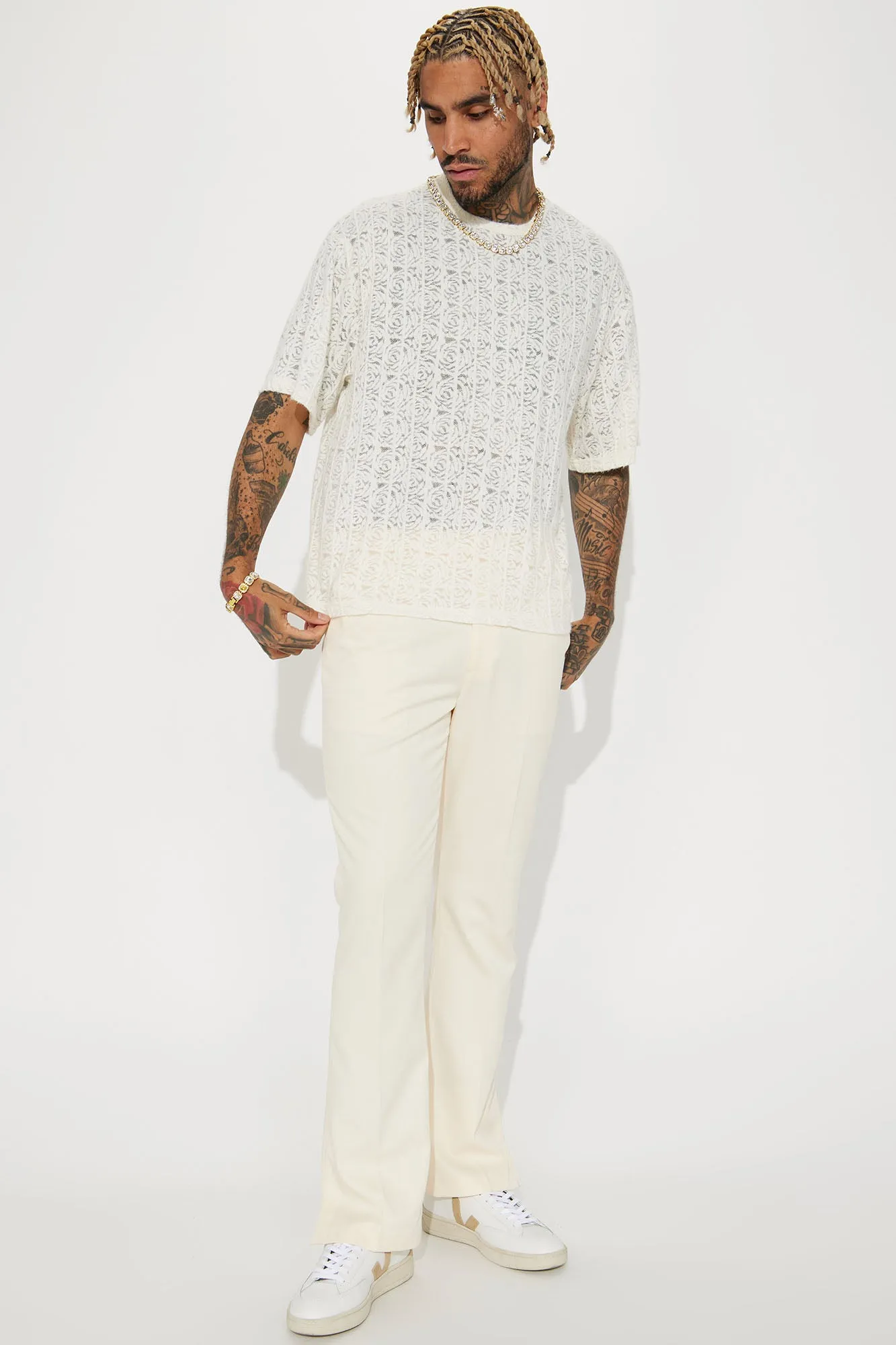 At First Glance Short Sleeve Crew Tee - Cream