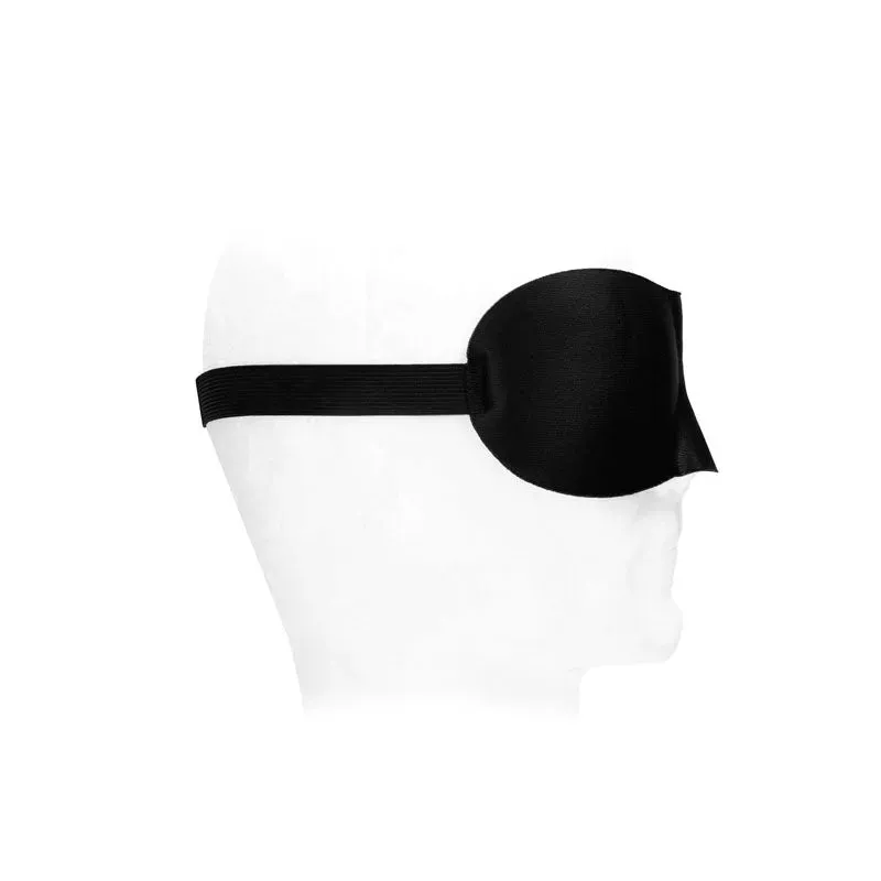 OUCH!  & White Satin Curvy Eye Mask -  Eye Restraint