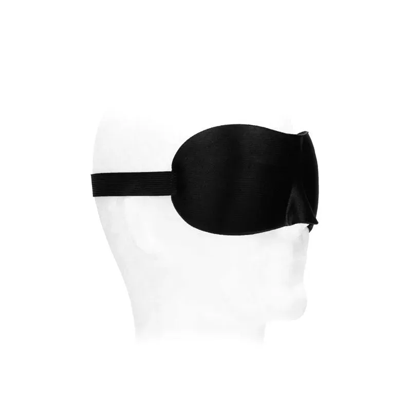 OUCH!  & White Satin Curvy Eye Mask -  Eye Restraint